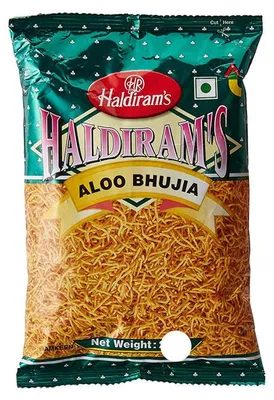 Zdjęcie produktu dla Chrupiąca aloo bhujia Haldiram's Aloo Bhujia 200g - ziemniaczana pikantna