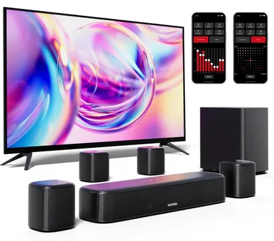 Immagine prodotto di Soundbar - 7.1 canali - Soundbar con subwoofer - Soundbar per TV - Controllo tramite app intelligente - 330W - Modello con subwoofer rimovibile
