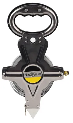 Imagen del producto de Cinta métrica de acero, 100 metros; cinta métrica de acero inoxidable, 50 metros, ajustable, con mango ergonómico, para construcción e ingeniería