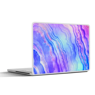 Produktbild von MuchoWow® Laptop Aufkleber Sticker Cover Neon - Edelsteine - Achat 30x22 cm - Laptop-Sticker