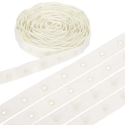 Produktbild von Druckknopfband - Polyester-Band mit Druckknöpfen - Nähzubehör - 8 Yard Beige