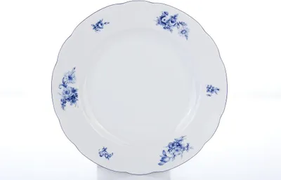 Produktbild von Thun 1794 Flacher Teller, Tschechisches Porzellan, Rose, 25 cm, blaue Rose, Thun