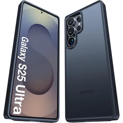 Obrázek produktu pro Ochranný obal pro Samsung Galaxy S25 Ultra, matná černá barva, nárazuvzdorný, odolný proti poškrábání, s 360° airbagy
