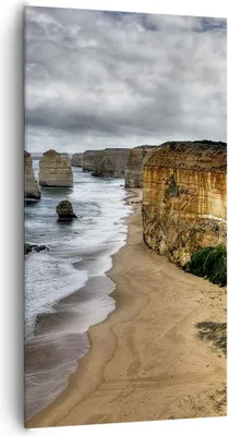 Produktbild von Bild auf Leinwand - Leinwandbild - Strand Ozean Landschaft - 65x120cm - Wand Bild - Wanddeko - Leinwanddruck - Bilder - Kunstdruck - Wanddekoration - Leinwand bilder - Wandkunst - PA65x120-0141