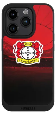 Produktbild von NIVOCASE Handyhülle für Apple iPhone 15 Pro  Hülle NIVOpure Case Schwarz Bayer 04 Leverkusen Offizielles Lizenzprodukt Stadion