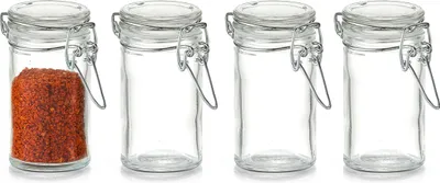 Produktbild von Zeller Gewürzgläser-Set mit Bügelverschluss, 4-tlg., mini, Ø4,5 x 8,4 cm, 19957