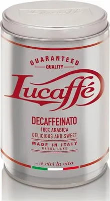 Obrázok produktu pre káva Lucaffé DECAFFE zrnková nízkokofeínová - 250g plechovka