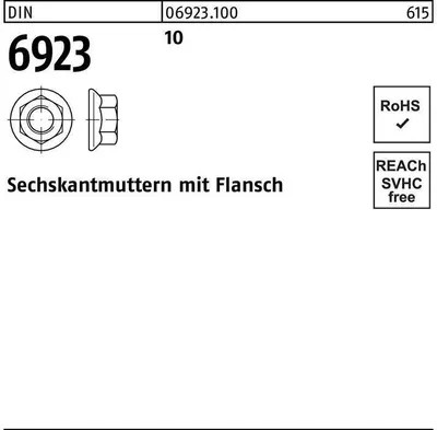 Produktbild von Reyher  Sechskantmuttern DIN 6923 10 M 5 (1000 Stück)