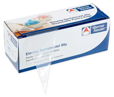 Produktbild von thermohauser Einweg-Spritzbeutel (Kunststoff PE) Smoothy, transparent, 100 Stück