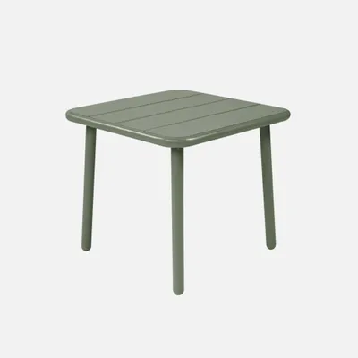 Immagine prodotto di Tavolino da giardino quadrato in acciaio, 45 cm, Verde kaki
