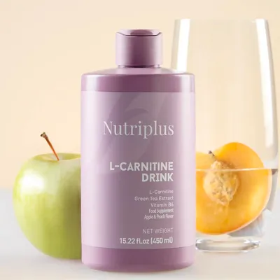 Immagine prodotto di KBruShop Farmasi L-Carnitina + Tè verde e vitamina B6 - Gusto pesca e mela (450 ml)