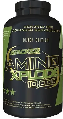 Produktbild von Stacker2 Amino Xplode 10,000, Tablet, L-Alanin, L-Arginin, L-Asparaginsäure, L-Cystein, L-Glutamin, L-Glycin, L-Histidin, L-Isoleucin,..., 420 Stück(e), Take five tablets twice a day. Swallow tablets with a glass of water, 399 kcal, 1666 kJ