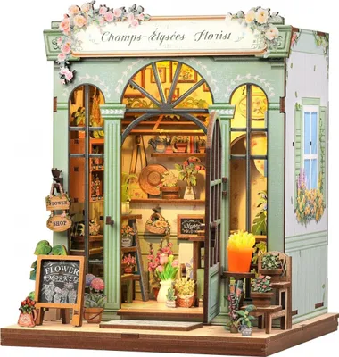 Zdjęcie produktu dla Puzzle 3D, DIY Bookend, Kwiaciarnia Champs-Elyses, Cutebee, 199 elementów