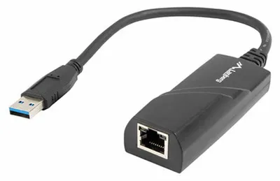 Produktbild von LANBERG USB->RJ45 Netzwerkkarte USB 3.0 1x RJ45 1GB Kabel