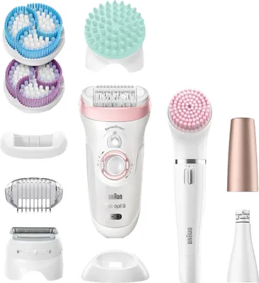 Produktbild von Braun Silk-épil 9 9-985 Beauty-Set, Epilierer Set weiss/rosa