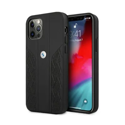 Image de Etui Bmw Bmhcp12Mrsppk Iphone 12/12 Pro6,1 Czarny/Black Hardcase Leather Curve Perforate