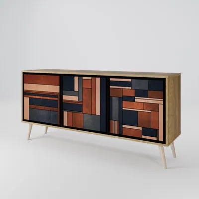 Immagine prodotto di Spacerebels cassettiera a 3 ante - credenza cassettiera - credenza alta - mobile armadio - soggiorno camera da letto - 57,5×164,5×42 (HxLxP)