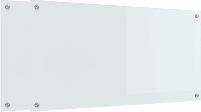 Image de vidaXL Dos de cuisine 2 pcs Blanc 100 x 50 cm Verre trempé