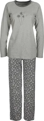 Produktbild von REDBEST Damen-Schlafanzug grau meliert 46