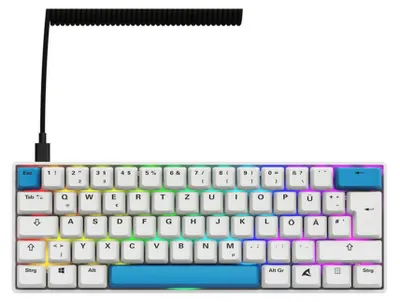 Produktbild von SKILLER SGK50 S4 Gen2 PBT (weiß, DE-Layout, Gateron G Pro 3.0 Yellow)
