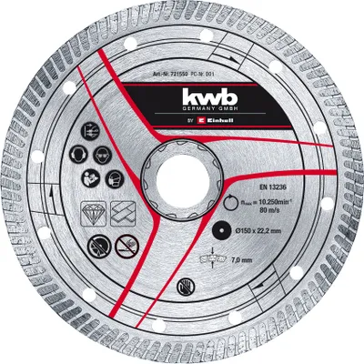 Image de Accessoires pour meuleuse d'angle Einhell Disque à tronçonner DIA fin 150x1,6