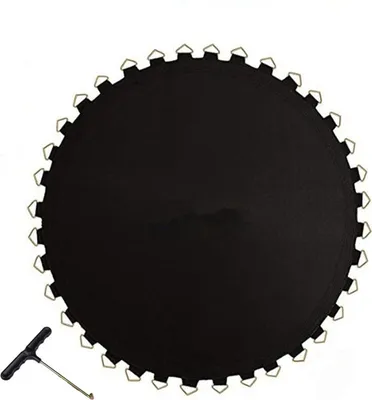 Produktbild von Ersatzmatte für runde Trampoline, Sicherheits-Springmatte mit V-Ringen und Hakenverschluss