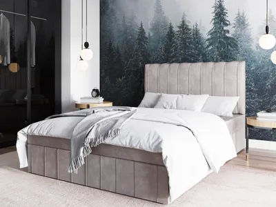 Obrázok produktu pre Čalúnená posteľ 160x200 HAKIMA s úložným priestorom - šedá