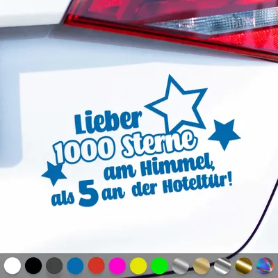 Produktbild von PantherPixel 1000 Sterne Aufkleber am Himmel Reisen Urlaub Camping Sticker Auto Geschenkidee Farbe Blau