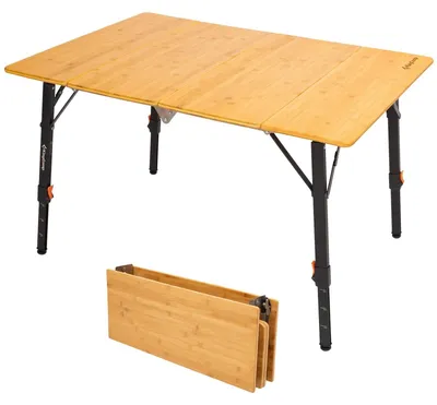 Produktbild von Bambus Campingtisch Woboo L Camping - Falttisch Klapptisch Holz Stufenlos