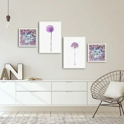 Produktbild von Wallity, 4PBCT- APY1003, Bunt, Leinwandbilder, 136 x 75 cm, Gemälde: 100% MDF (Dicke: 2