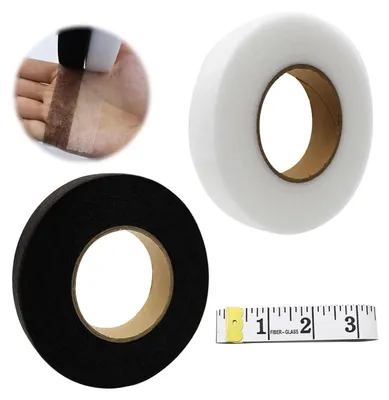Produktbild von 2 Stück Saumband zum Aufbügeln 64 Meter Bügelband Saumband 20mm Waschfest Nahtband mit Maßband für Spleißen von Stoffen Hosen Vorhänge Kleidung