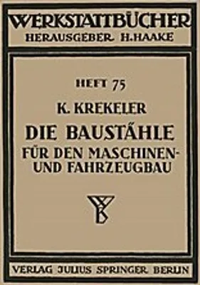 Obrázek produktu pro Die Baustähle für den Maschinen- und Fahrzeugbau