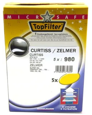Image de Lot de 5 sacs aspirateur compatibles Zelmer et Curtiss TopFilter
