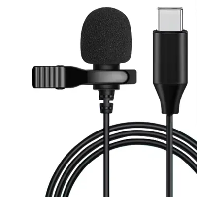 Obrázok produktu pre Pripínací mikrofón USB-C Pripínací lavalier mikrofón pre kameru DJI, smartfón, mobilný telefón