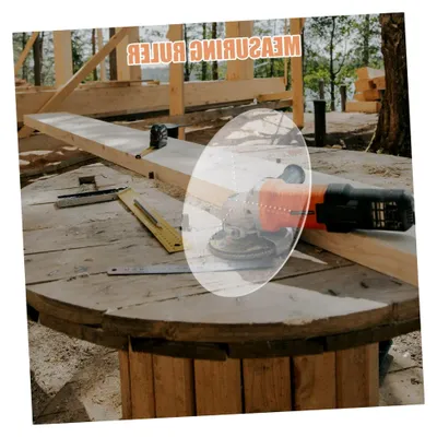 Produktbild von Rundzirkel Holzmaßstab Zentrierwerkzeug mit Lineal für Drechselarbeiten
