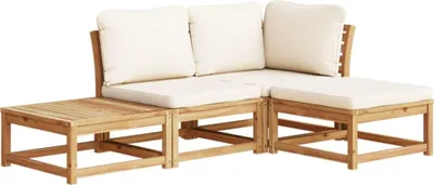 Produktbild von vidaXL 4-tlg. Garten-Lounge-Set mit Kissen Massivholz Akazie