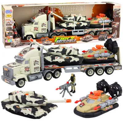 Image de Ensemble Militaire Armée Camion Réservoir Aéroglisseur Soldat