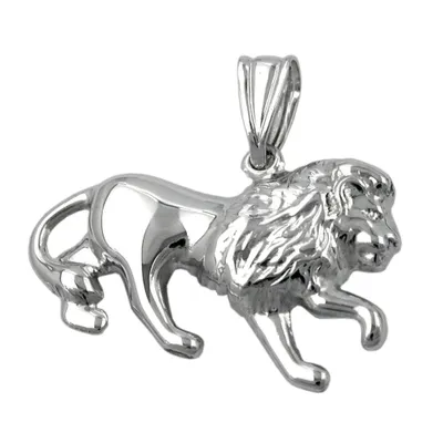 Produktbild von Anhänger 15x23mm Löwe glänzend rhodiniert Silber 925 silber 15x23mm