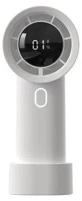 Obrázek produktu pro Ruční ventilátor, nabíjecí přes USB, přenosný, malý, výkonný, s digitálním displejem, tichý provoz, elektrický ruční ventilátor pro kancelář a venkovní použití