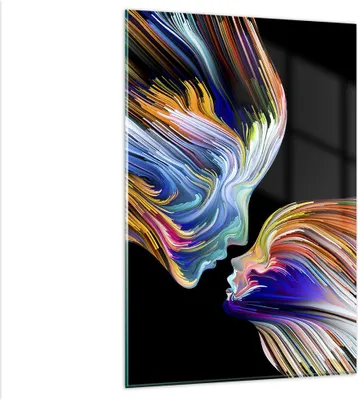 Produktbild von Bilder auf glas - Einteilig - Abstraktion modern - 80x120cm - Glasbilder - Wandbilder - Bilder - zum Aufhängen bereit - Wanddekoration aus Glas - Glas Bilder - Wandbild auf Glas - GPA80x120-3709
