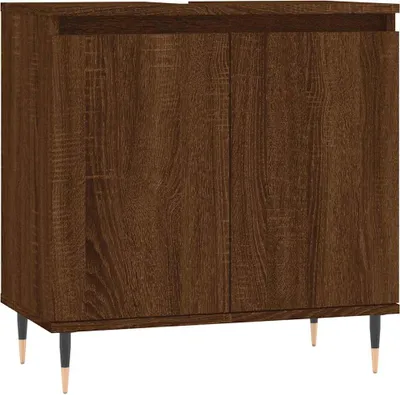Produktbild von vidaXL Badschrank Braun Eichen-Optik 58x33x60 cm Holzwerkstoff