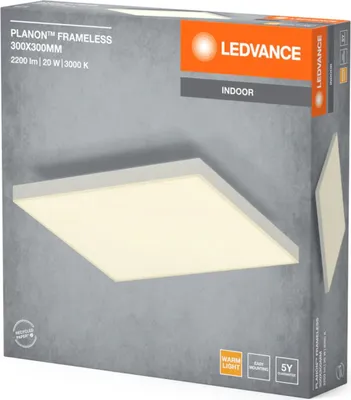 Produktbild von LEDVANCE PLANON Frameless Panel 300×300 mm – 19 W, 1 500 lm, Warmweiß 3000 K