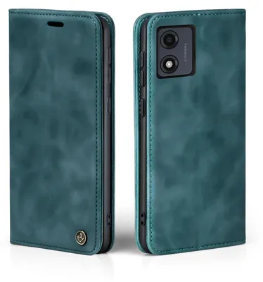 Produktbild von Handy Hülle für Motorola Moto E13 Klapphülle Bookcase Flip Cover Handy Tasche Etui Farbe: Petrol