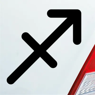 Produktbild von Auto Aufkleber Sagittarius Schütze Sternzeichen Horoskop 10x10 cm Schwarz Matt Sticker Heckscheibenaufkleber