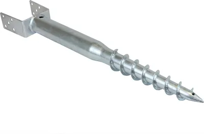 Image de Support de poteau en U avec tige en spirale pour poteau 12x12 - par pièce
