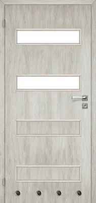 Zdjęcie produktu dla Srebrne dębowe drzwi wewnętrzne Milano 70 cm