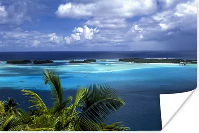 Produktbild von MuchoWow® Poster Inseln von Bora Bora 120x80 cm - Bilder