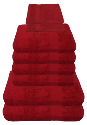 Produktbild von Julie Julsen Handtuch Set Bordeaux,Set:8 tlg. 2 Bade- 4 Handtücher + gratis 2 Waschhand..