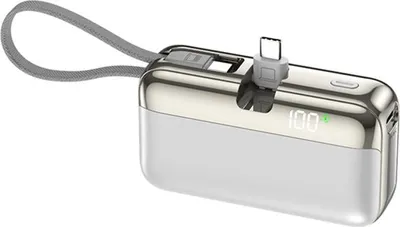 Produktbild von ZELURXX Schnellladung Powerbank mit dualem Anschluss, Wireless Charging, drei Geräte gleichzeitig laden, LED-Display, kompakte und tragbare Powerbank, Weiß