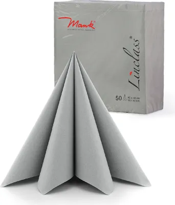 Produktbild von PG-Airlaid Serviette Grau, 40 x 40 cm, 50 Stück